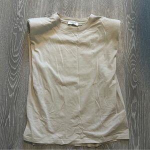 Babaton Beige Muscle Tee